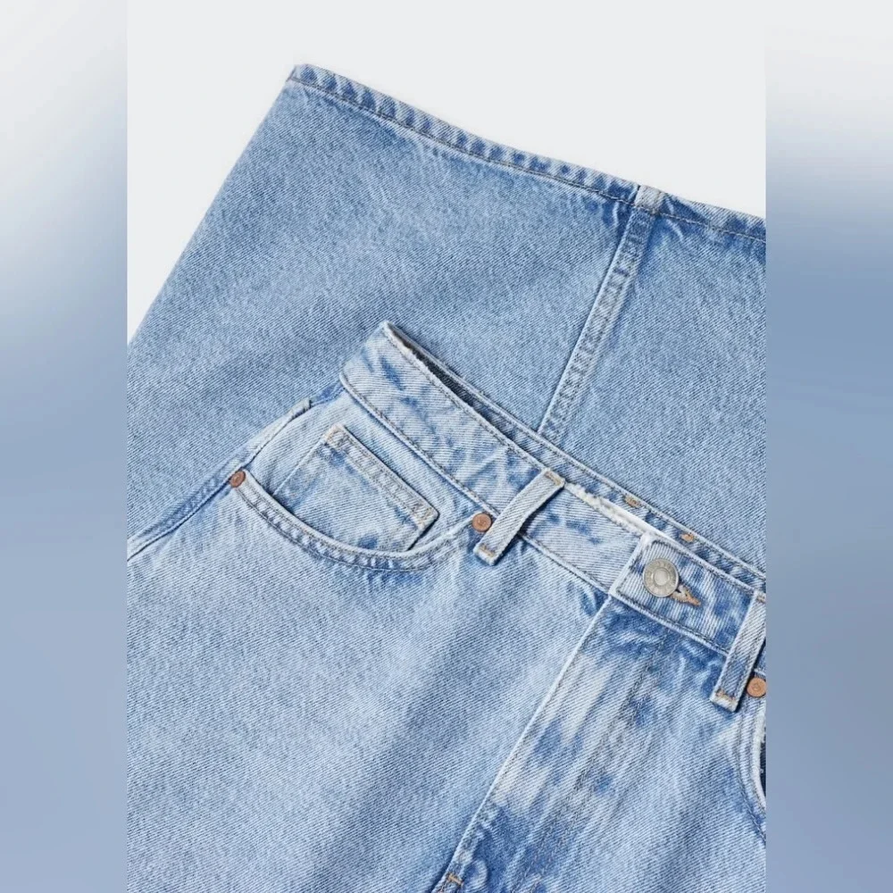 Mango [M]  Slit denim skirt - Picture 6 of 9